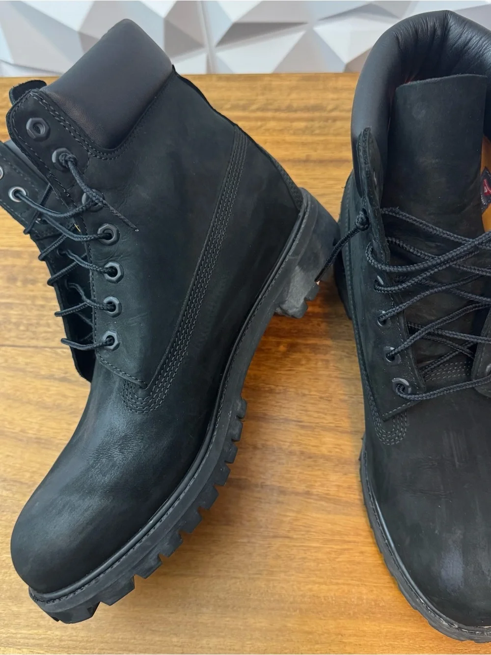 Timberland Black Suede Lace Up Boots Men's Size 11